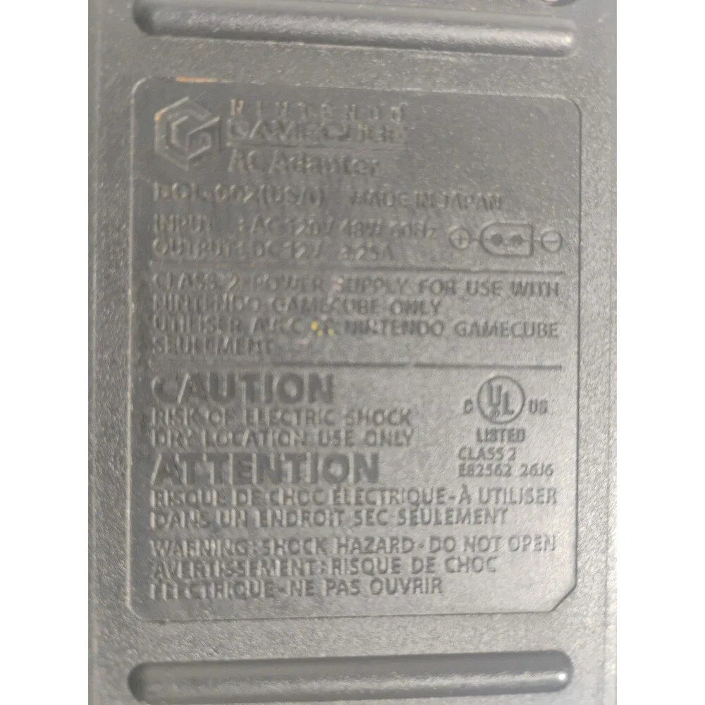 Nintendo Gamecube AC Adapter DOL-002 Genuine OEM Power Supply
